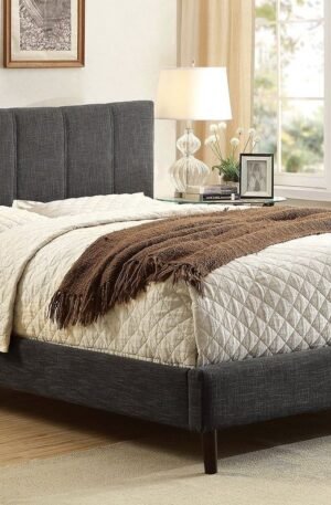 Cama Matrimonial Estilo Contemporáneo acabado en color Gris