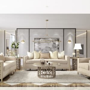 Juego De Sala Elegante Contemporaneo (sofa Loveseat Y Silla)