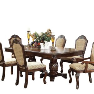 Mesa De Comedor Elegante De Madera, Estilo Carlos Xv