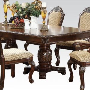 Mesa De Comedor Elegante De Madera, Estilo Carlos Xv