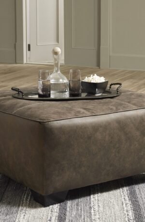 Otoman extra-Grande de cuero sintético, elegante y comodo