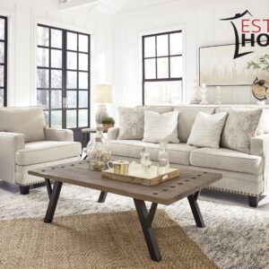 Loveseat estilo vintaje con estoperoles