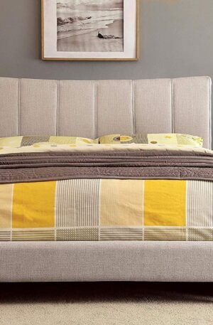 recamara Rosemary - Gris Capitonada Contemporánea