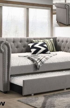 CAMA CANGURO BEIGE INDIVIDUAL CAPITONADO