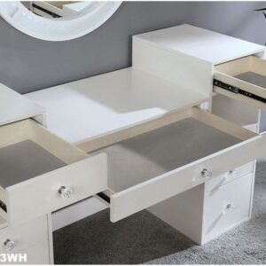 JUEGO DE TOCADOR VANITY CON ESPEJO DE LUZ LED BLANCO