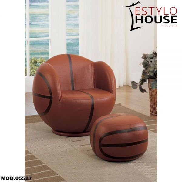 SILLA SILLÓN DE BALÓN DE BASKETBOL GIRATORIA OTTOMAN ALL STAR