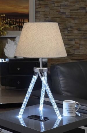 LÁMPARA DE MESA CON BASE ACRÍLICA LUZ LED SMD