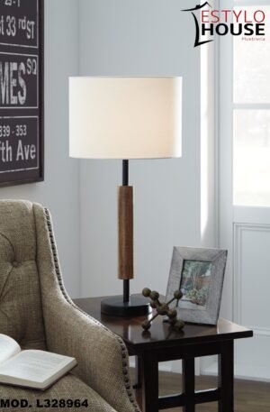 LÁMPARA DE MESA DE MADERA CONTEMPORÁNEO MALINY NEGRO / MARRÓN