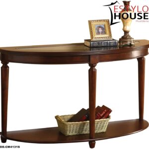 MESA DE RECIBIDOR CONSOLA SOFÁ TABLE CON VIDRIO BISELADO MADERA MACIZA