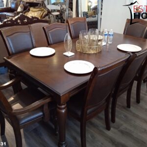 COMEDOR CLÁSICO DE MADERA EXTENSIBLE DE 6 -8 SILLAS 4 PATAS