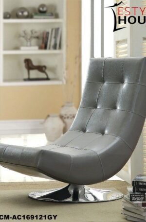 SILLÓN ESTILO DE HAMACA TRINIDAD BASE GIRATORIA DE CROMO