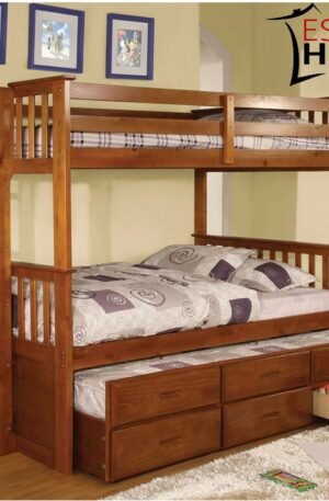 LITERA DOBLE GEMELA ACABADO ROBLE INDIVIDUAL TRUNDLE OPCIONAL