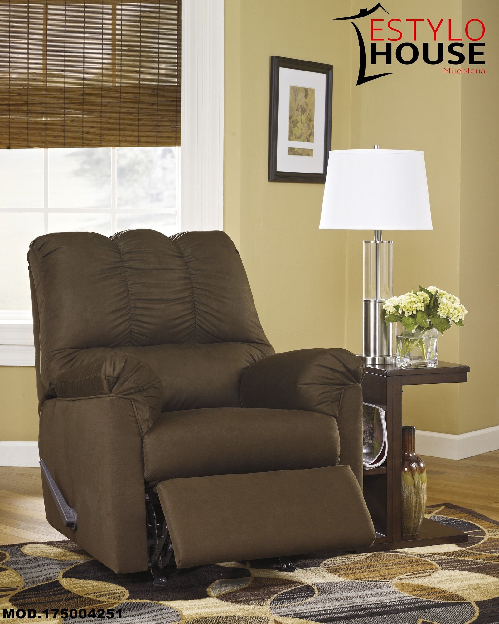 RECLINABLE MECEDORA MANUAL TAPIZADO EN POLIÉSTER ULTRASUAVE