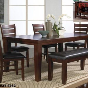 COMEDOR RECTANGULAR EXTENSIBLE BARDSTOWN 6 SILLAS (1 BANCA- OPCIONAL)