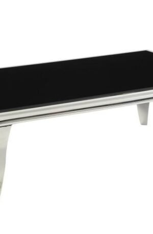 MESA CENTRAL ELEGANTE CON PIERNAS CROMOADAS AL ESTILO QUEEN ANNE