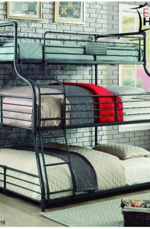 LITERA TRES NIVELES INDIVIDUAL-MATRIMONIL Y QUEEN TUBULAR NEGRO ANTIGUO