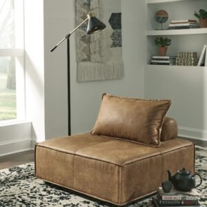 COMODO Y PRÁCTICO SILLÓN BALES CON TAPICERÍA EN MICROFIBRA COLOR OAK