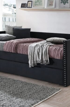 CAMA CANGURO, DAYBED INDIVIDUAL SADIE Negro