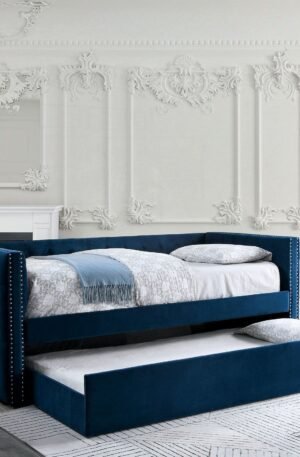 CAMA CANGURO DAYBED INDIVIDUAL CAPITONADO EN GRIS