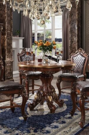 "comedor Alto Clásico Picardy En Roble Miel - Elegancia Y Comodidad En Tu Hogar"