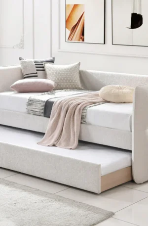 Daybed Minimalista Philipa Beige: Funcionalidad y Estilo en un Solo Mueble