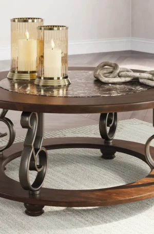 Mesa de Centro Redonda Frallyn | Elegancia y Sofisticación para tu Hogar