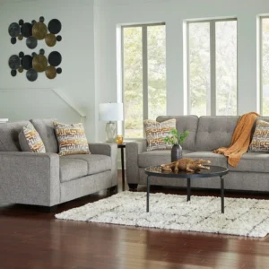 Sofá Sala Storrow Gris Oscuro con diseño moderno y confortable