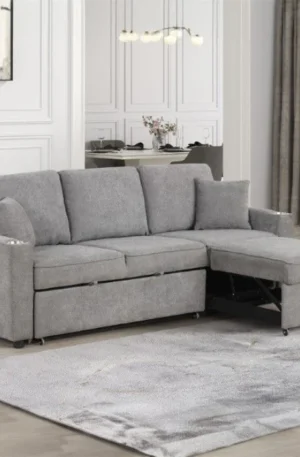 Sofá cama Gris Kendal | Ideal para visitas y noches de película