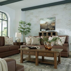 Sofá y Loveseat VillaCourt en Color Caramelo